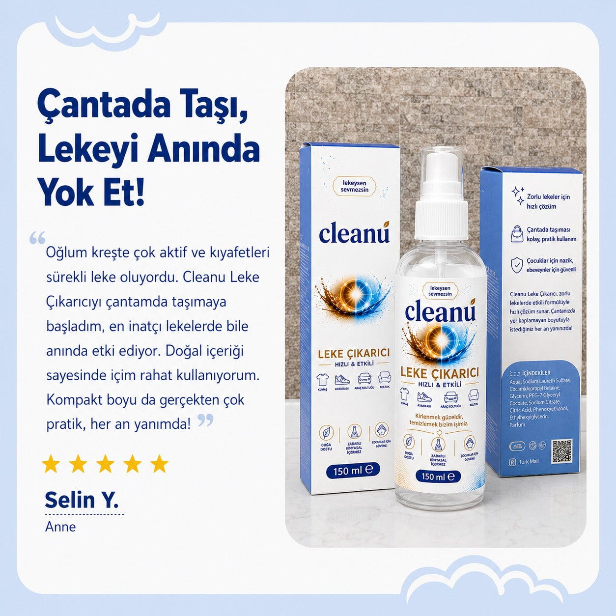 Cleanu | Leke Çıkarıcı Sprey