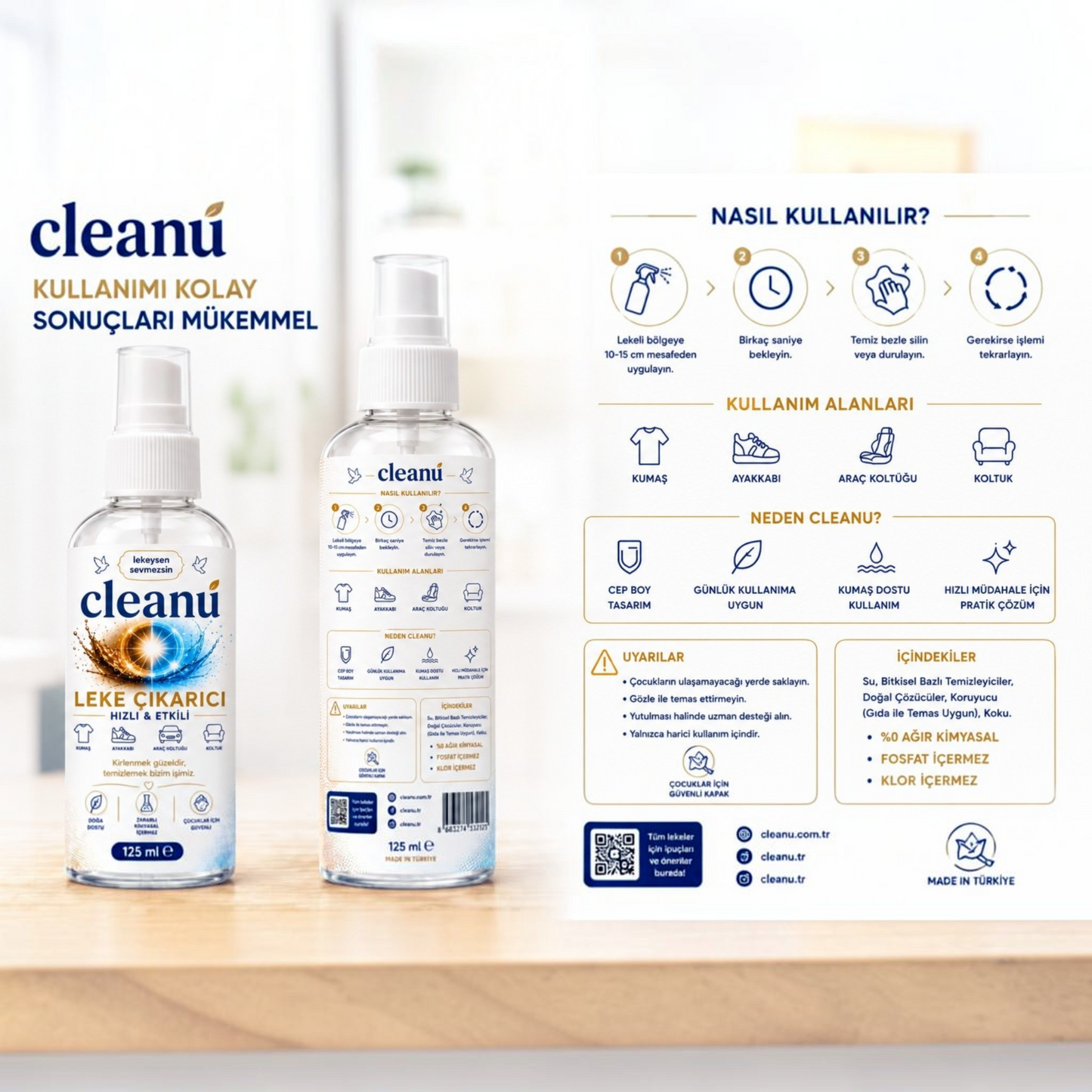 Cleanu | Leke Çıkarıcı Sprey
